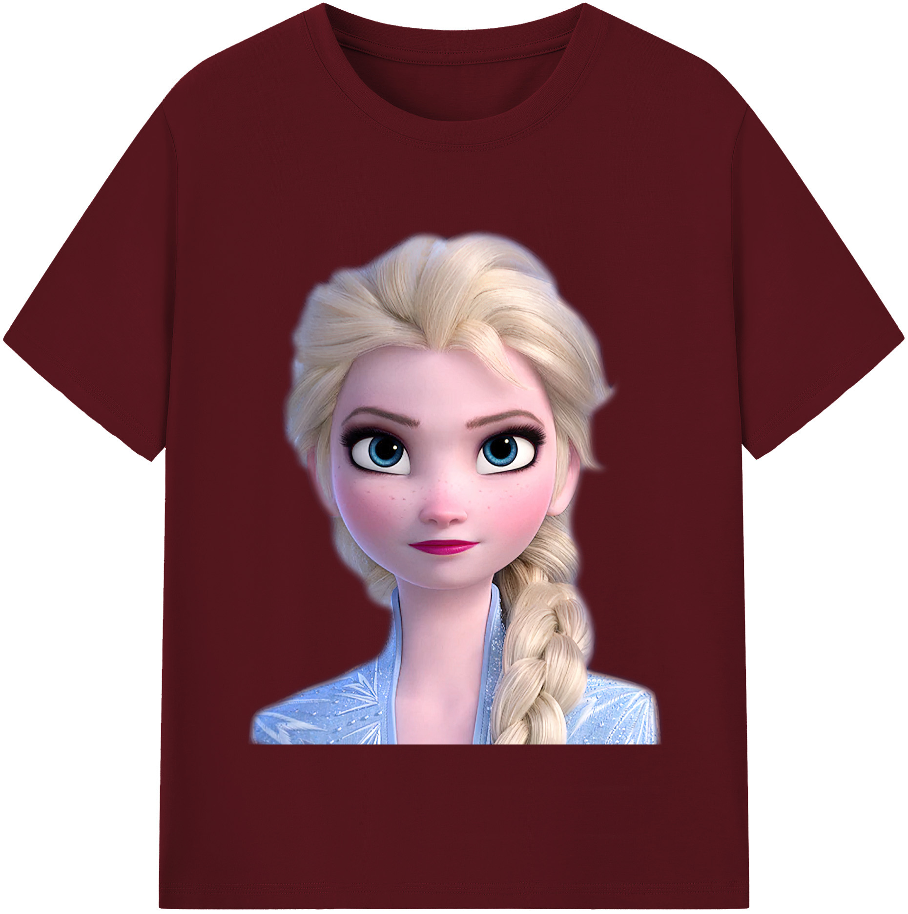 （画像用） アナと雪の女王 アンナ エルサ Frozen Anna Elsa 綿100％半袖Tシャツ（フロントプリント）